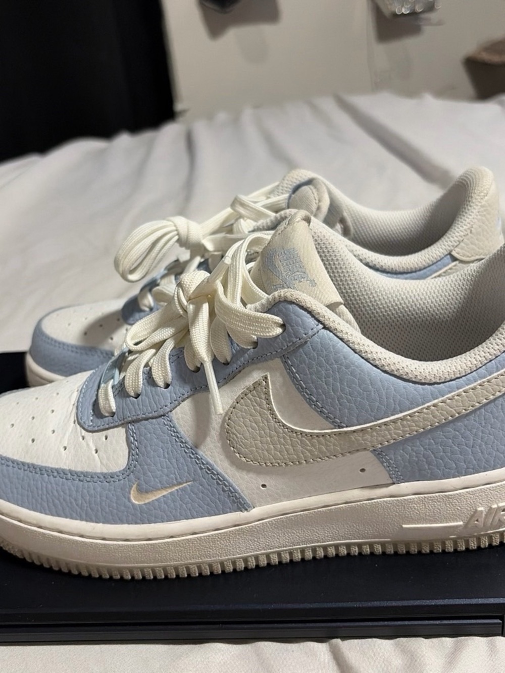 Nike Womens Light Blue and White Sneakers
